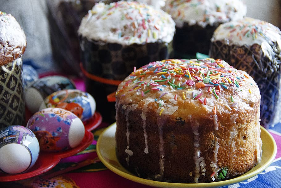 easter cake, easter baking, christ is risen, holiday, eggs HD wallpaper