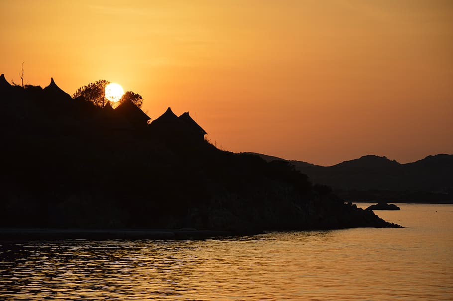 sunset, vacations, sea, water, sky, beauty in nature, scenics - nature HD wallpaper