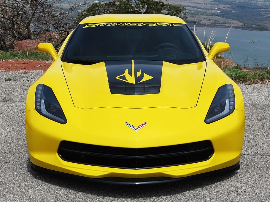 yellow Chevrolet Corvette, stingray, automobile, drive, performance HD wallpaper