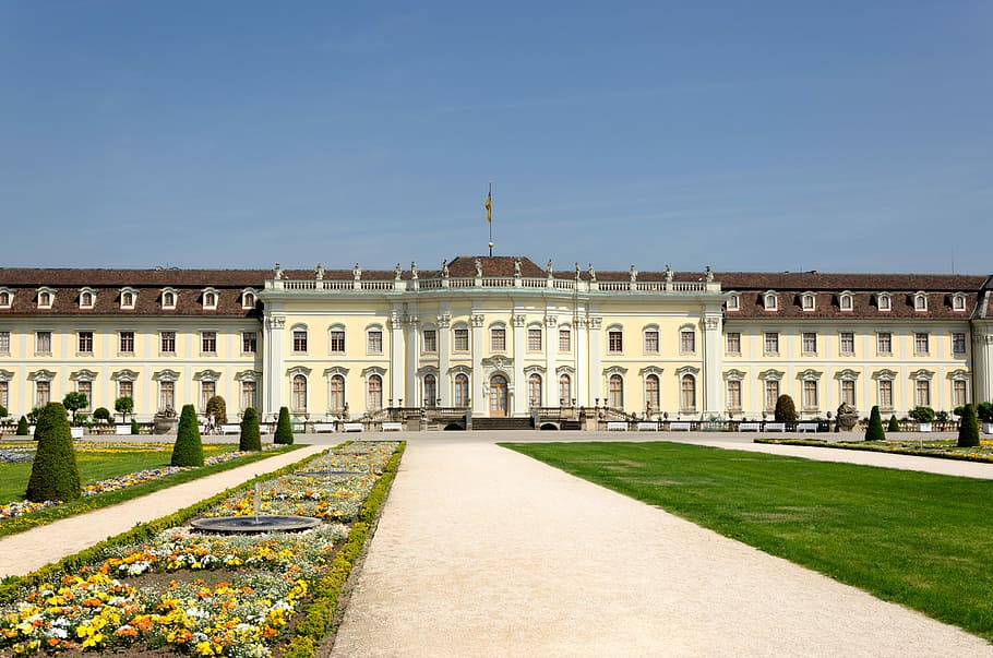 castle, ludwigsburg germany, baroque, park, garden, residenzschloss, HD wallpaper