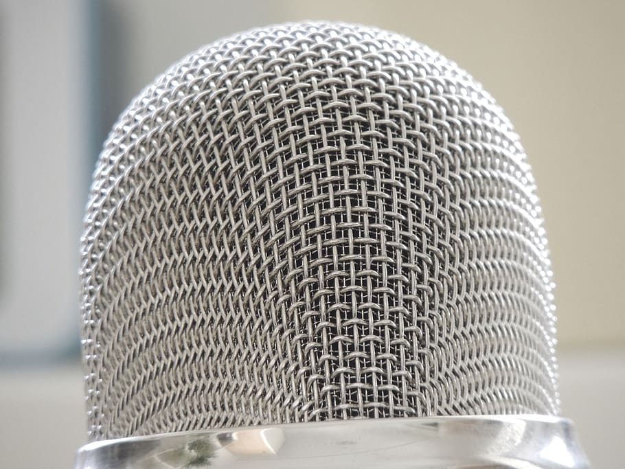 Stainless Steel Microphone, close-up, input device, music, arts culture and entertainment HD wallpaper