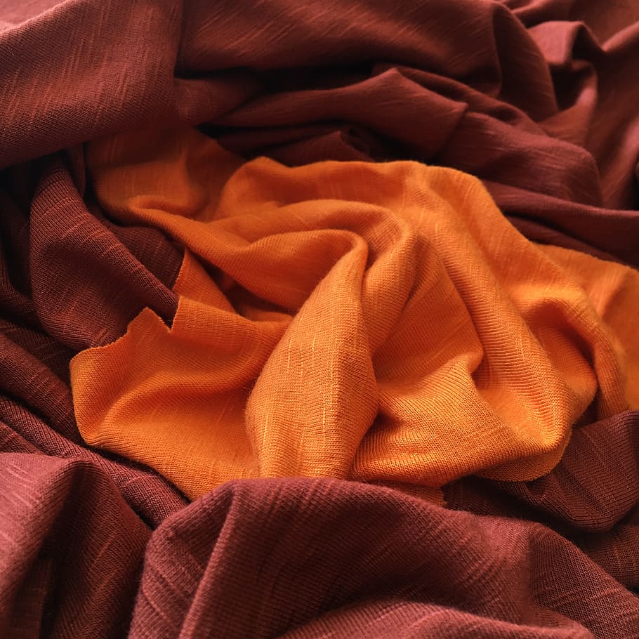 autumn, textile, material, fabric, orange, rust, no people HD wallpaper