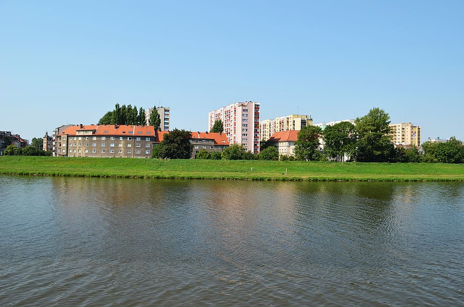 panorama, landscape, view, architecture, water, river, sky HD wallpaper