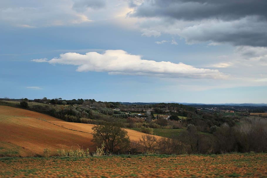 Sky, Cloud, Landscape, Nature, Rural, field, agriculture, scenics HD wallpaper