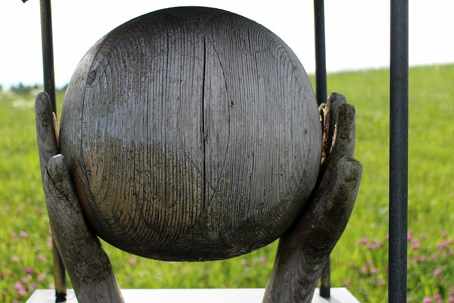 Symbol, Ball, Earth, Globe, Hands, Wood, circle, agriculture HD wallpaper