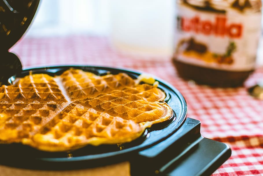 selective photography of waffle in waffle, food, gourmet, food And Drink HD wallpaper