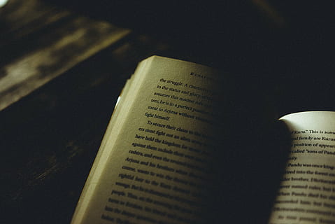 blur, book, close-up, dark, education, focus, light, page, paper HD wallpaper