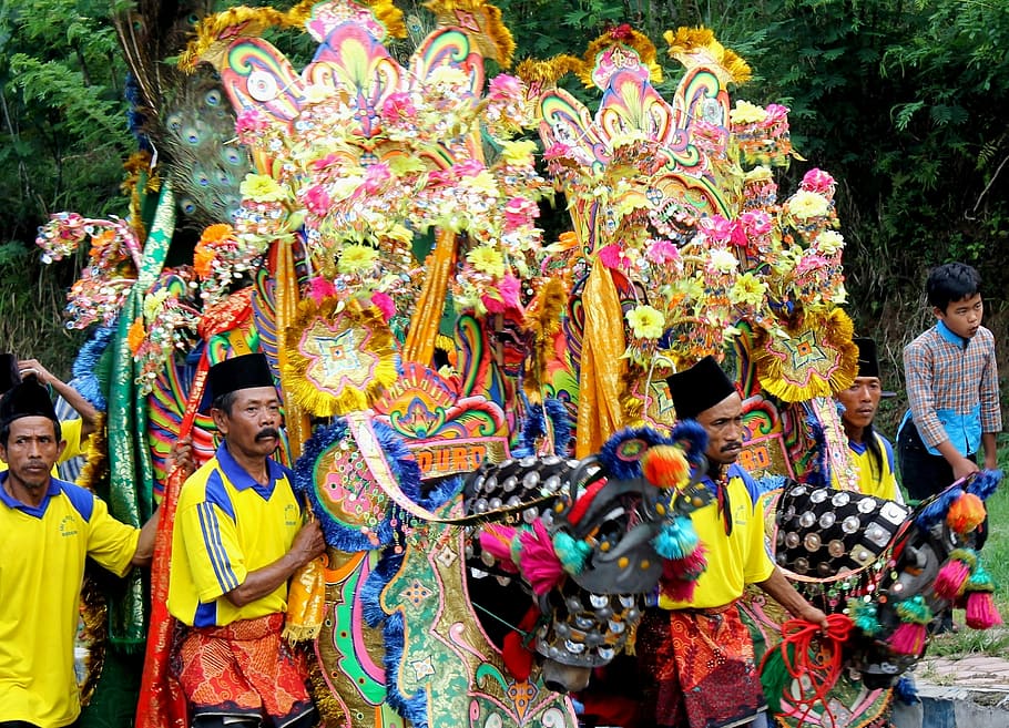 java, indonesia, culture, art, performance, jaran kecak, lumajang HD wallpaper
