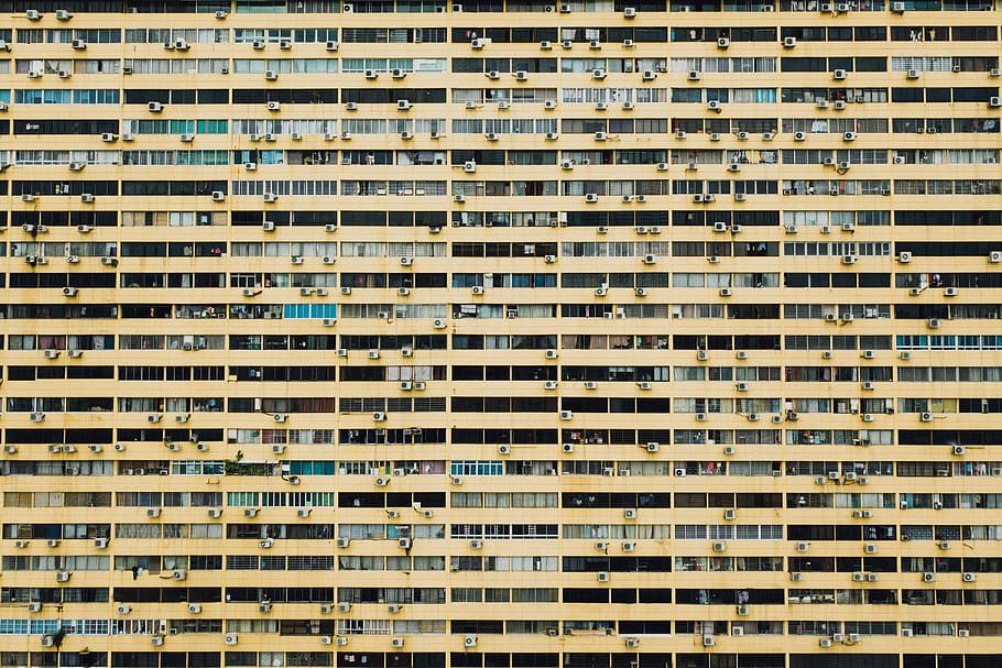 landscape photography of building, windows, high rise, pattern HD wallpaper
