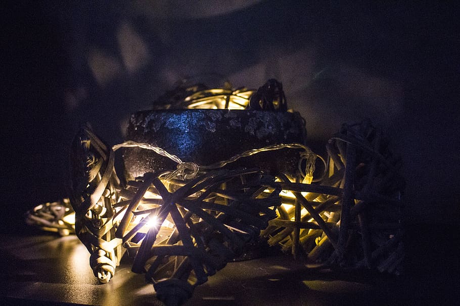 potpourri, dark, light, illuminated, no people, indoors, close-up HD wallpaper