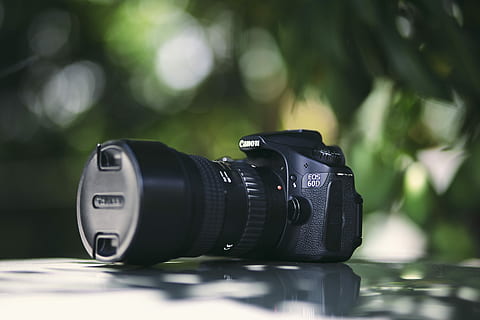 black Canon EOS 50D DSLR camera, Canon DSLR camera, 60d, lens HD wallpaper