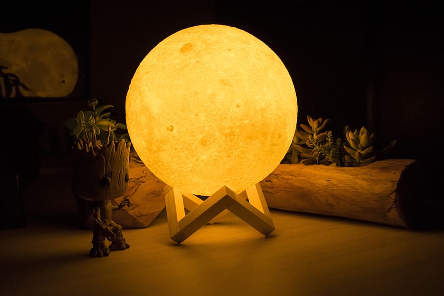 moon, nature, groot, trees, night, food and drink, indoors HD wallpaper