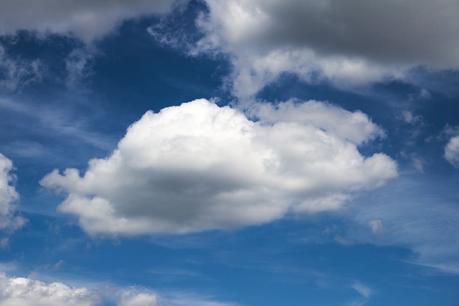 Sky, Cloud, White, Nature, blue, cloud - sky, scenics, beauty in nature HD wallpaper