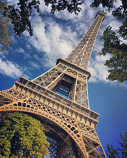 low angle photography of Eiffel Tower, Paris, eifel, architecture HD wallpaper