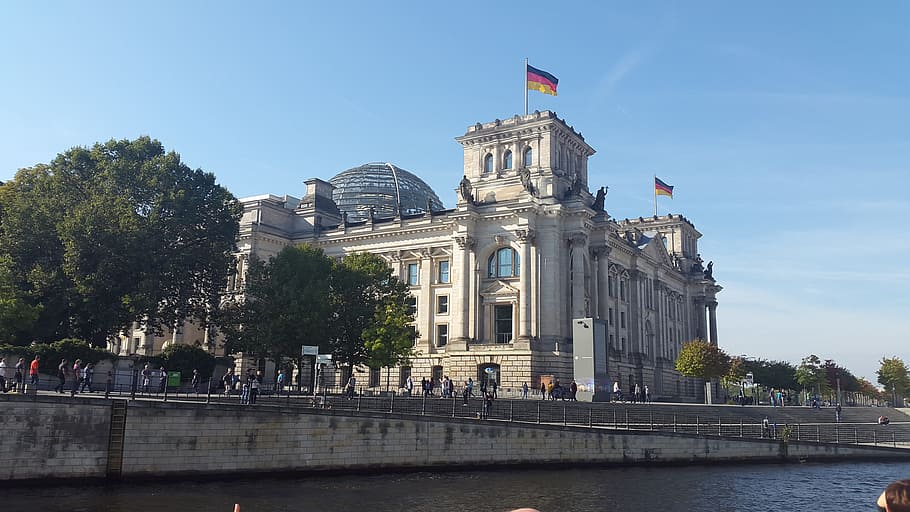 berlin, bundestag, spree, berlin government, germany, reichstag, HD wallpaper