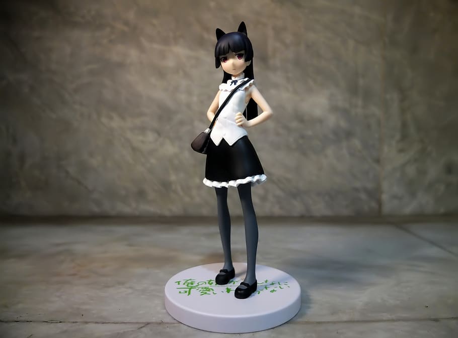 young, lady, plain, clothes, cat, ears, decor, toy, figurine HD wallpaper