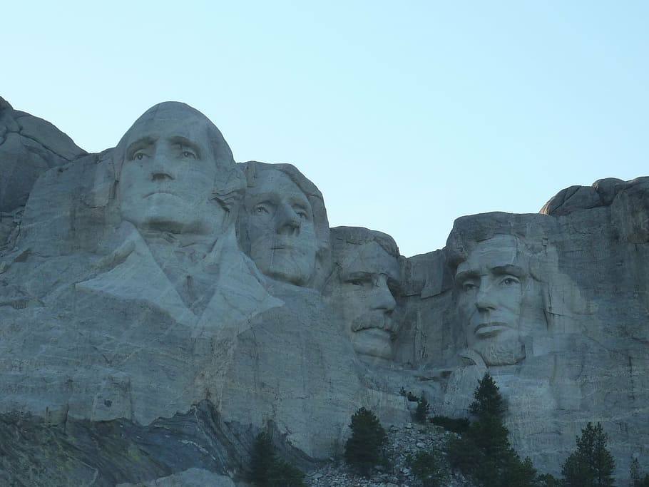 mountain, mount rushmore, memorial, george washington präsidentenköpfe