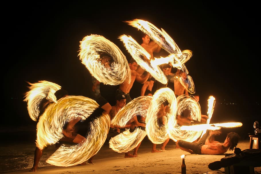 Brazil, Pattern, Fire, night, motion, arts culture and entertainment HD wallpaper