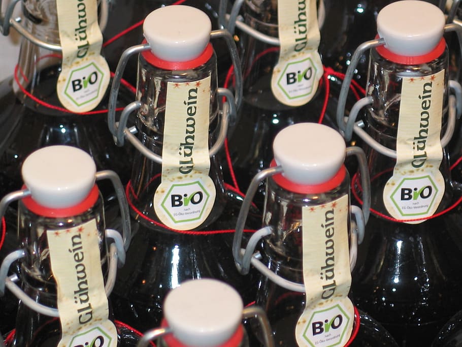 Bio glass bottles, Mulled Wine, Wine, Bottle, Closure, Drink, HD wallpaper