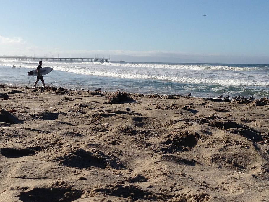 beach, surf, surfer, surfboard, sea, holiday, summer, sand beach HD wallpaper