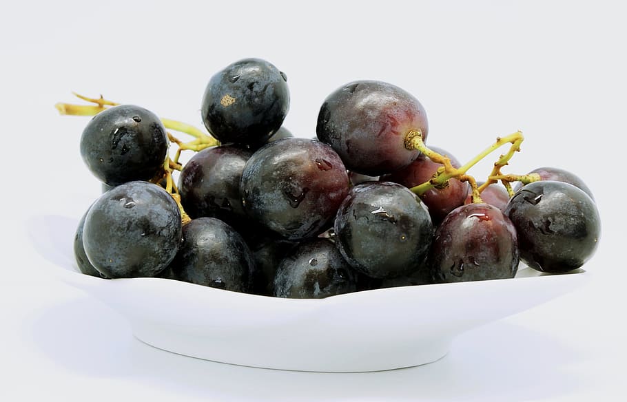 black grapes, fruit, table grapes, fruits, blue, healthy, food HD wallpaper