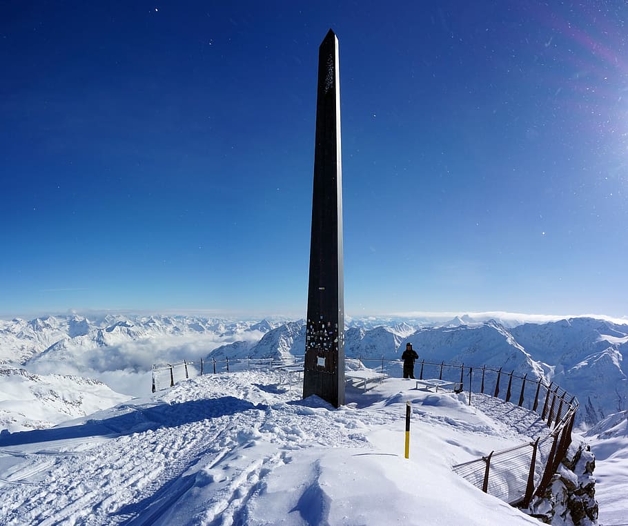 snow, winter, coldly, mountain, sports, sölden, austria, cold temperature HD wallpaper