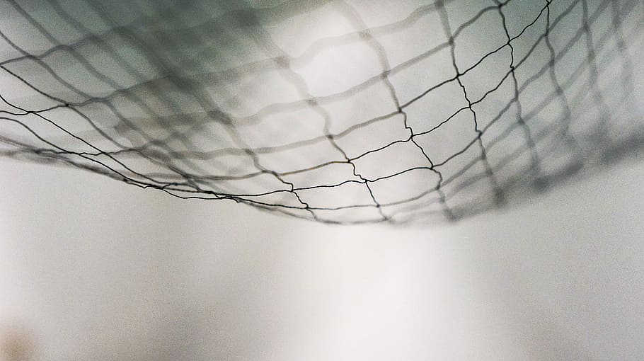 black net, selective focus of black net, fishnet, abstract, sport HD wallpaper