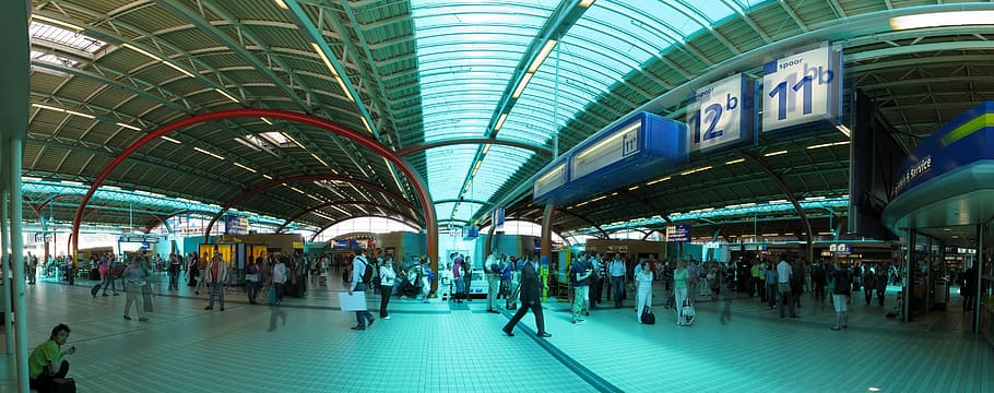 Utrecht Central Station, Netherlands, photo, public domain, trains, HD wallpaper