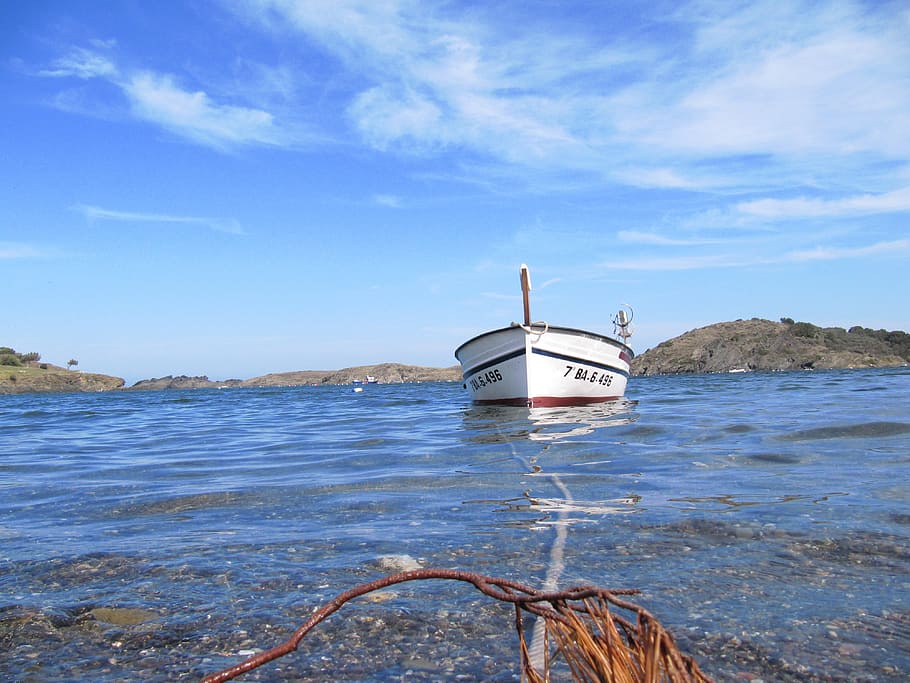 barca, gerona, sea, water, sky, day, nature, cloud - sky, no people HD wallpaper