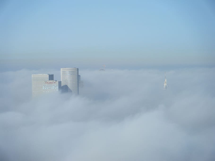 Skyscraper, Clouds, Building, urban, israel, tel aviv, no people HD wallpaper