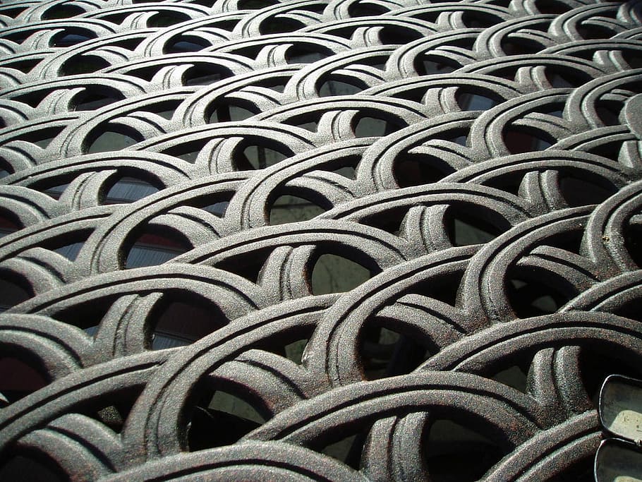 Metal, Table, Pattern, Shapes, black, hearts, photography themes HD wallpaper