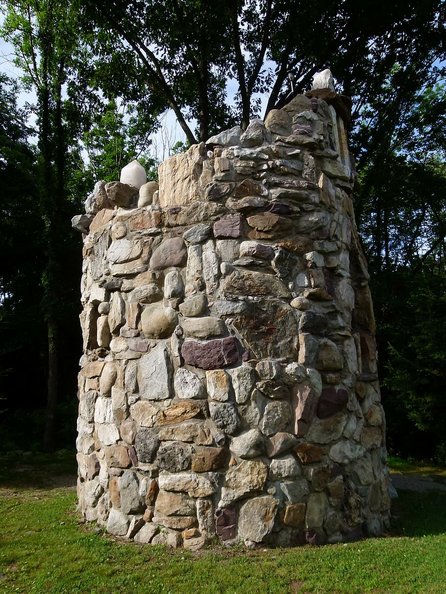 stone, structure, surface, rock, circular, architecture, tower HD wallpaper