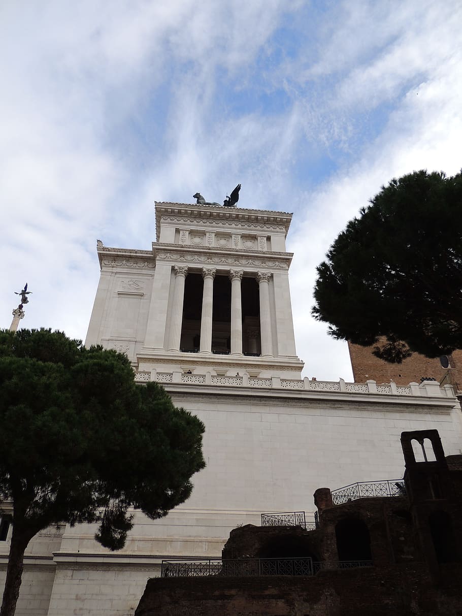 rome, italy, view, sky, built structure, architecture, building exterior HD wallpaper