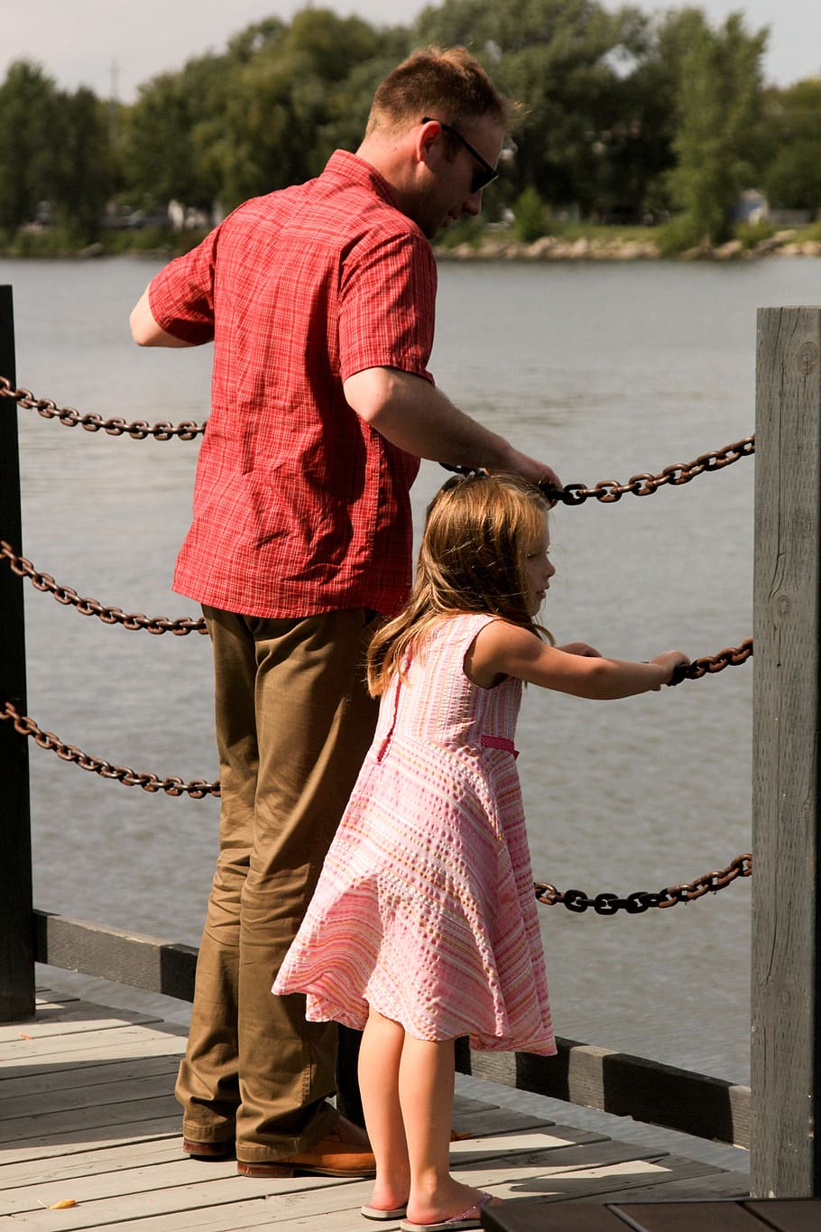 HD wallpaper: man and girl standing on dock, father, daughter, child,  family | Wallpaper Flare