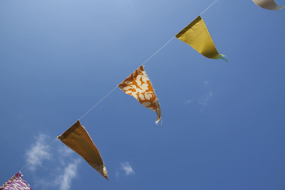 still, items, things, flags, flaglets, banderitas, colors, graphics HD wallpaper