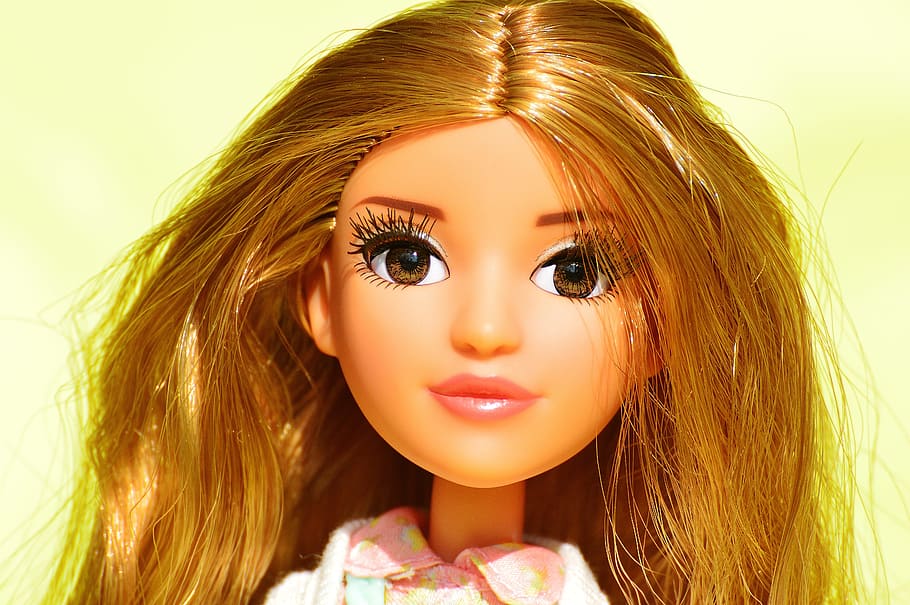 doll, pretty, face, eyes, beauty, girl, play, children toys, HD wallpaper