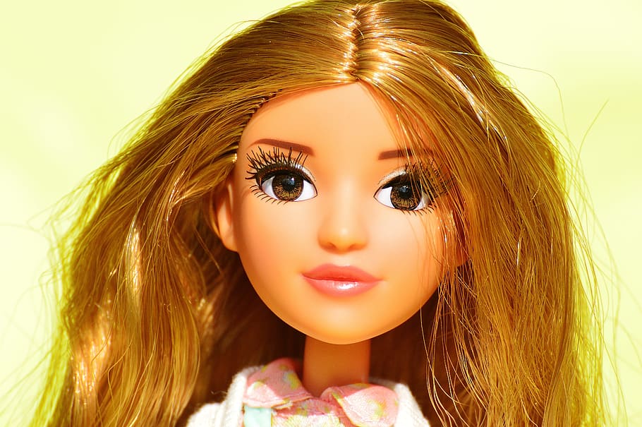 doll, pretty, face, eyes, beauty, girl, play, children toys HD wallpaper