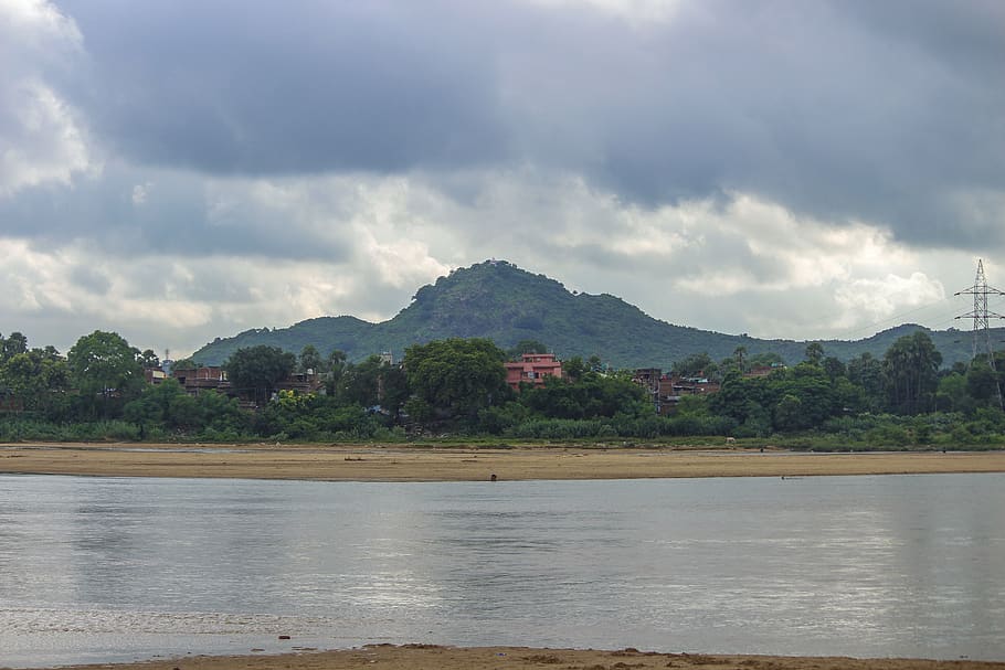 nature, sky, cloudscape, weather, landscape, river, hill, cloud - sky HD wallpaper