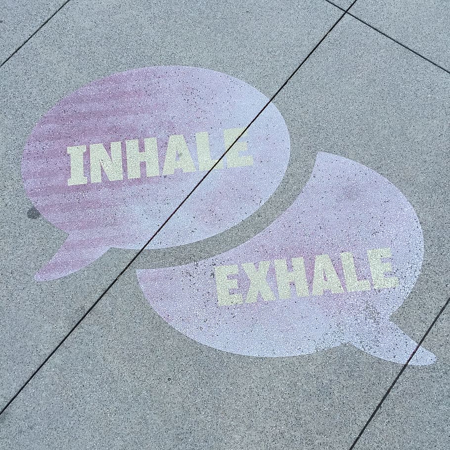 inhale and exhale wallpaper, street art, breathe, communication, HD wallpaper