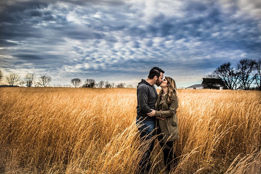 affection, agriculture, beautiful, clouds, countryside, cropland HD wallpaper
