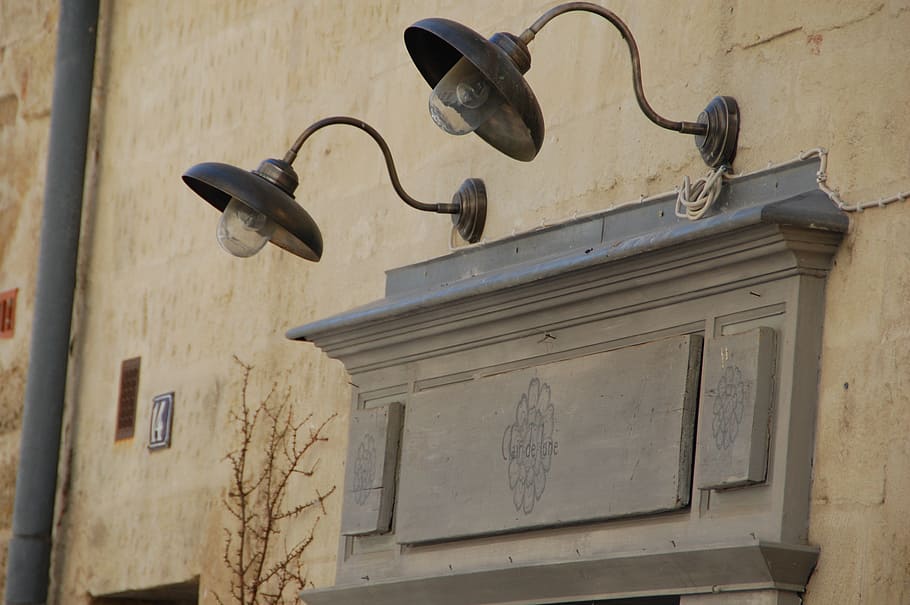 luminaire, bulb, facade, architecture, old, built structure HD wallpaper