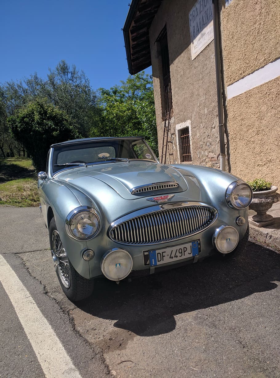 old car, austin healey, convertible, mode of transportation HD wallpaper