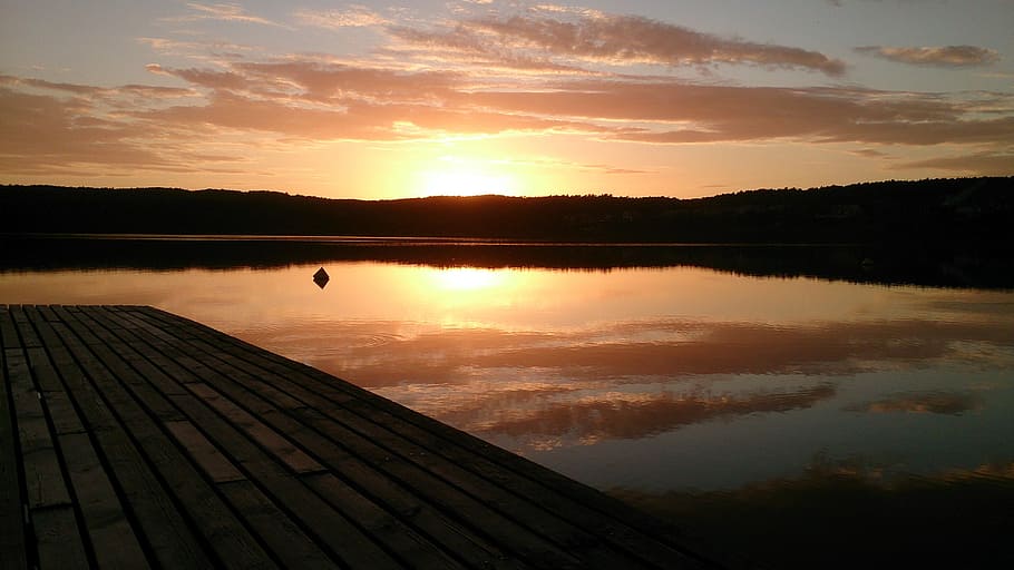 West, Lake, summer, sunset, sky, cloud - sky, nature, reflection HD wallpaper