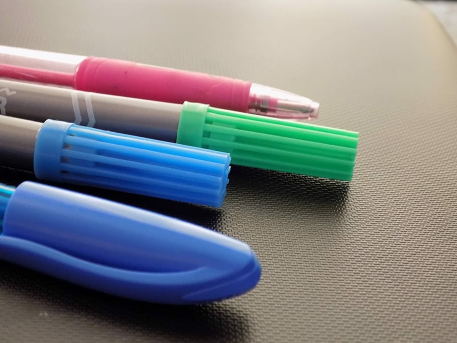 close-up photography of assorted-color pens, Teacher, Classroom, HD wallpaper