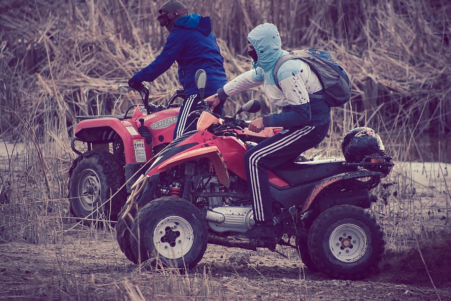 guys, engines, ground, mud, fun, play, friendship, red, mode of transportation HD wallpaper