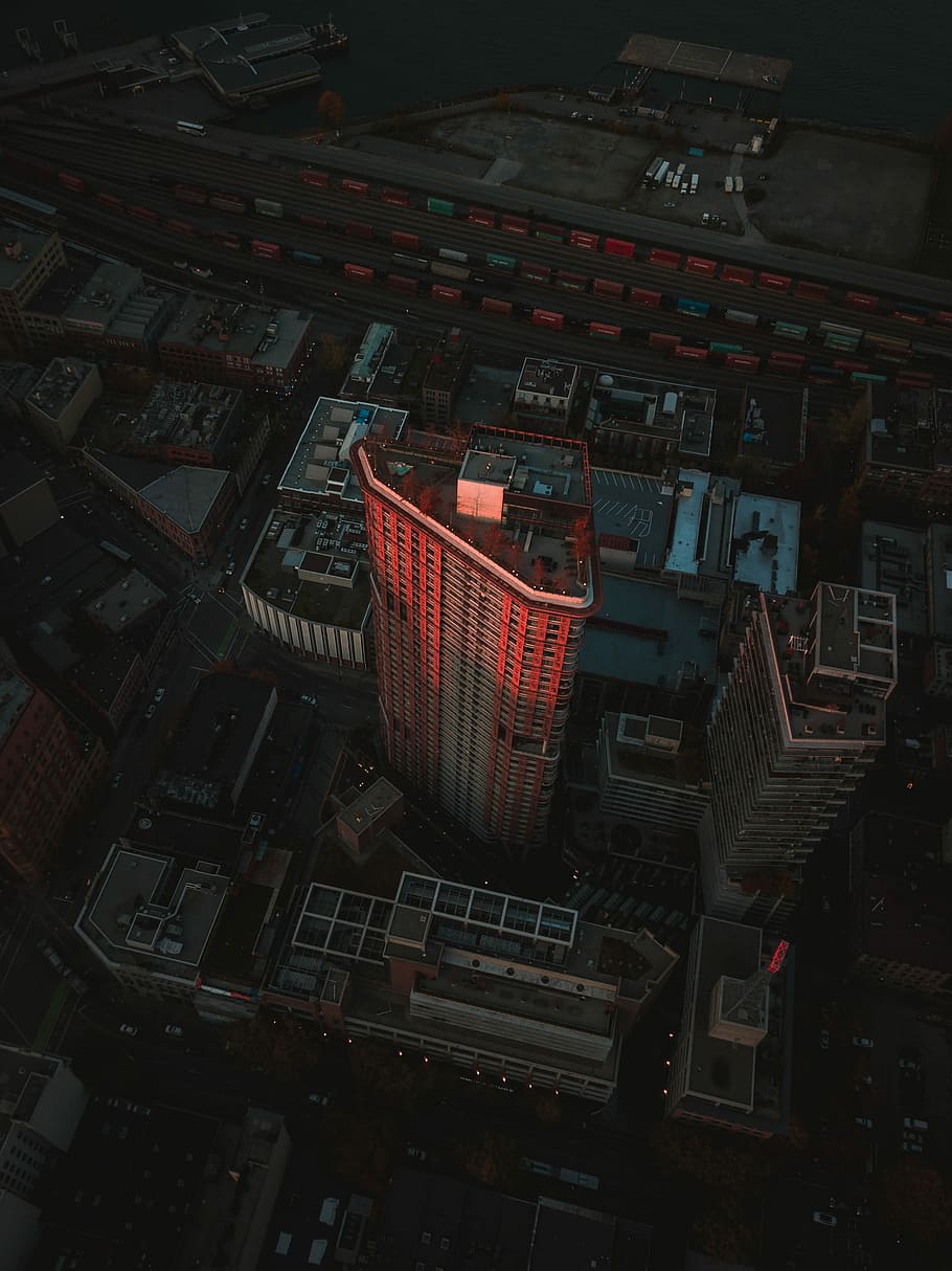 Woodwards, aerial photography of high-rise buildings, architecture HD wallpaper