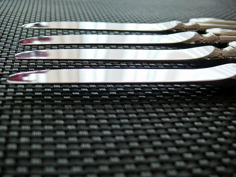 cutlery, eat, fork, kitchen, spoon, knife, restaurant, sharp HD wallpaper