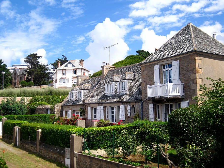 Home, Clouds, sky, house, architecture, cloud - sky, building exterior HD wallpaper