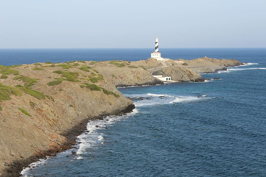 lighthouse, ocean, sea, navigation, sky, coast, landmark, marine HD wallpaper