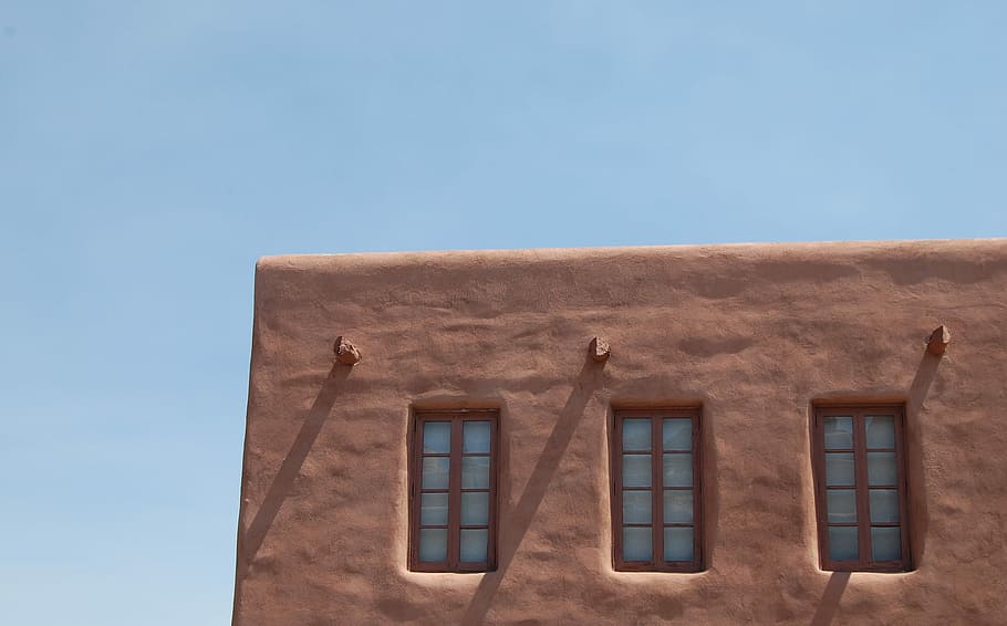 Construction, New Mexico, particular, windows, wall, color, HD wallpaper